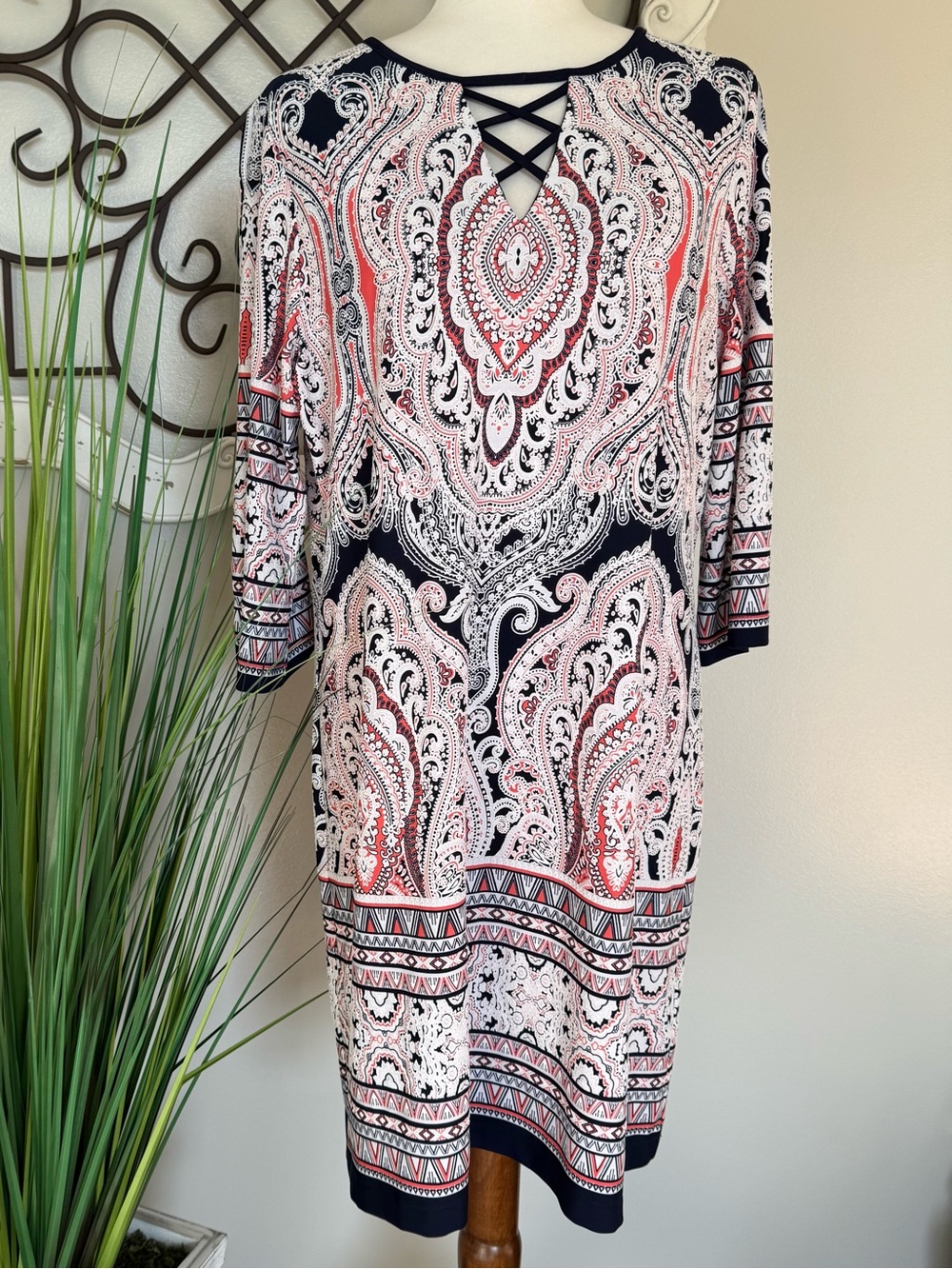 STUDIO ONE Size Large Women’s Dress with 3/4 Sleeve